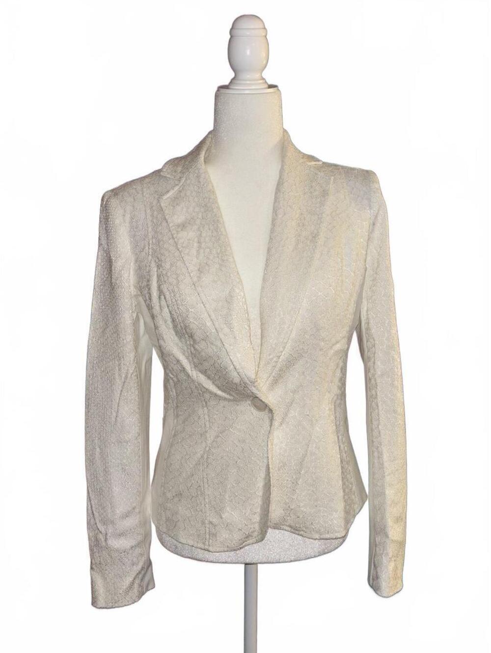 vintage Caché ivory textured blazer